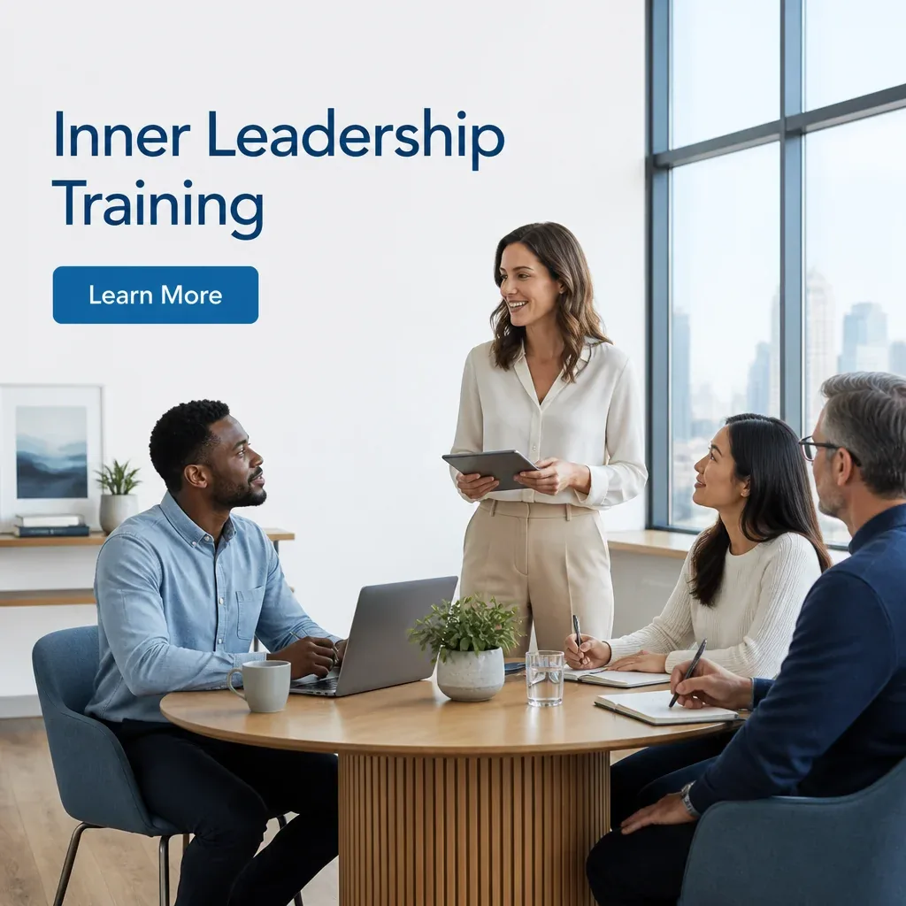 Facilitator guiding business owners through a leadership exercise